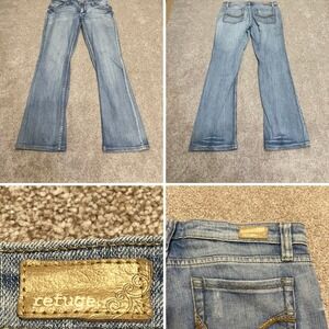 Refuge womens bootcut jeans sz 11R mid rise blue jeans retro Y2K cowgirl rodeo